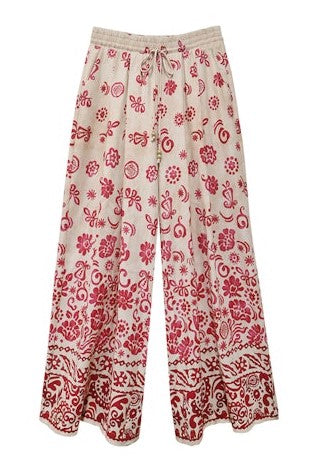 Fifteen Twenty Etta Print Pants - Pink Multi