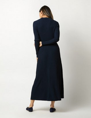 Ann Mashburn Addie Techno Yarn Dress - Navy