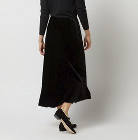 Ann Mashburn Mare Velvet Skirt - Black