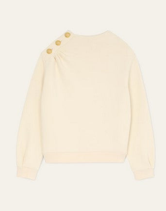 Ba&sh Robbie Button Sweatershirt - Ecru