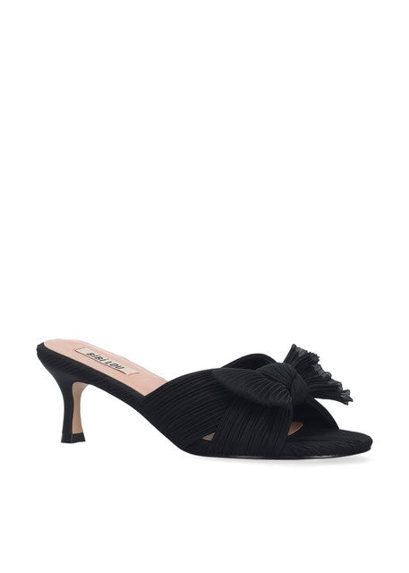 Bibi Lou Raffi Bow Kitten Heel - Black – Shop Fuschia