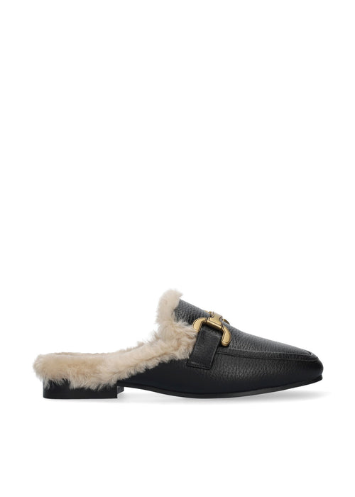 BiBi Lou Fur Loafers - Black