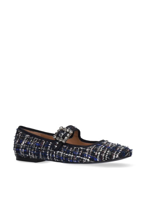 BiBi Lou Tweed Ballet Flat - Navy