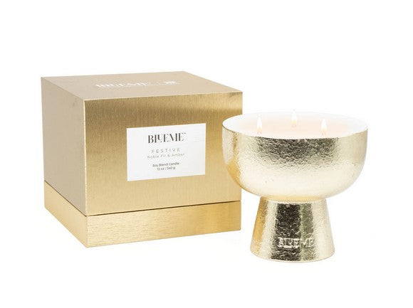 Blueme Gold Candle - Noble Fir & Amber