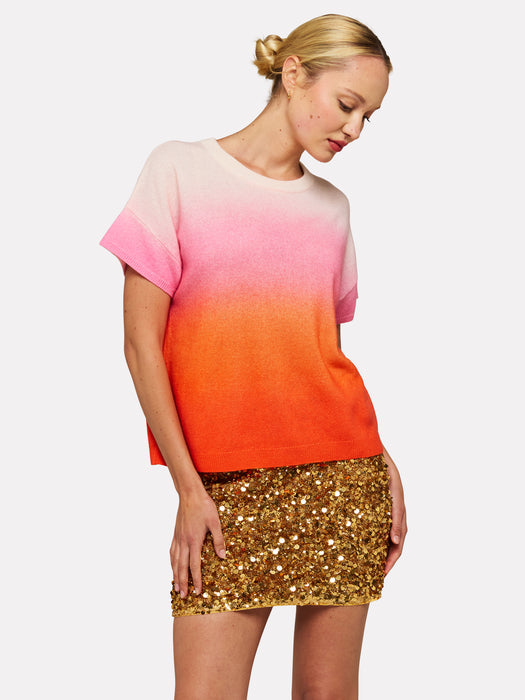 Brodie Cashmere Bali Print Tee - Pink Multi