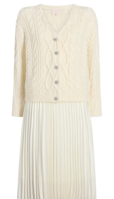 Cinq a Sept Amandine Cardigan Dress - Ivory