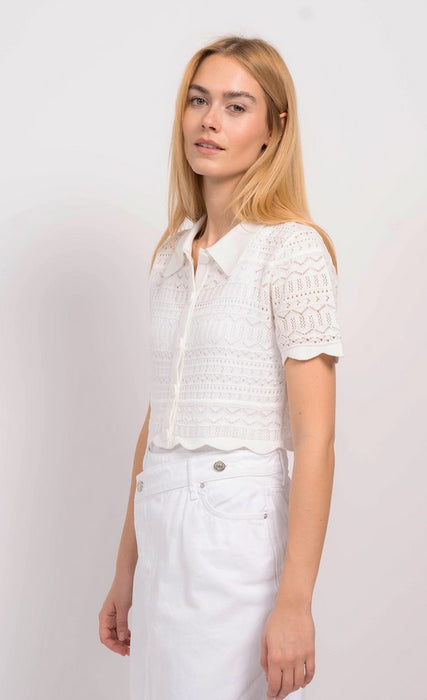 Central Park West Margo Polo Shirt - White