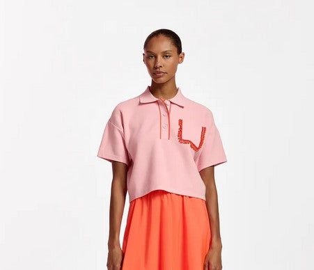 Essentiel Antwerp Flame Polo Shirt - Light Pink