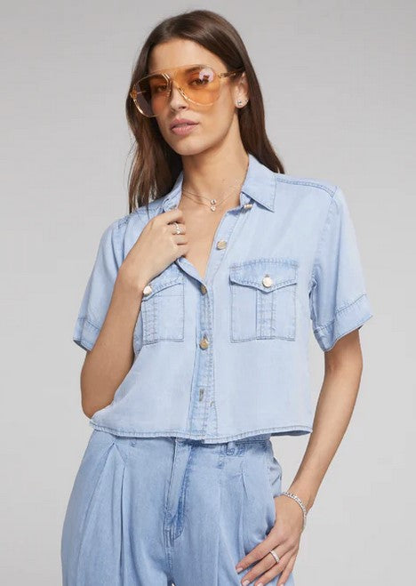 Generation Love Alida Denim Shirt - Light Blue