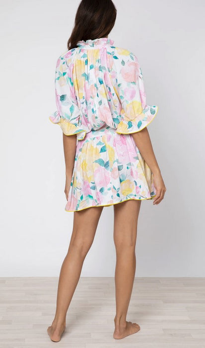 Juliett Dunn Blouson Dress - Peony