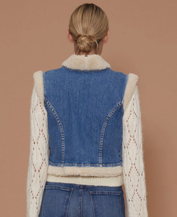 Le Jean Celeste Sherpa Vest - Desert