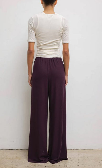 Leset Lauren Pleated Pocket Pant - Dark Berry