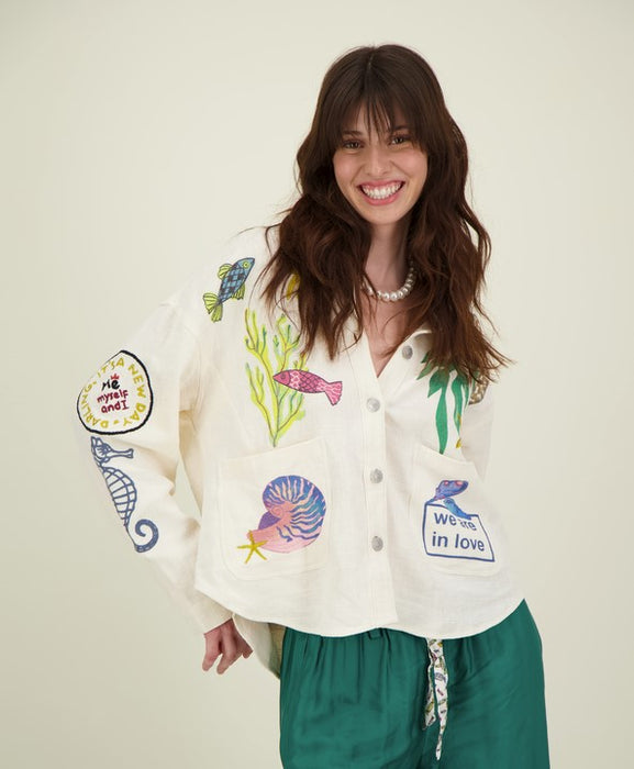 Me369 Simone Printed Jacket - Magic Ocean