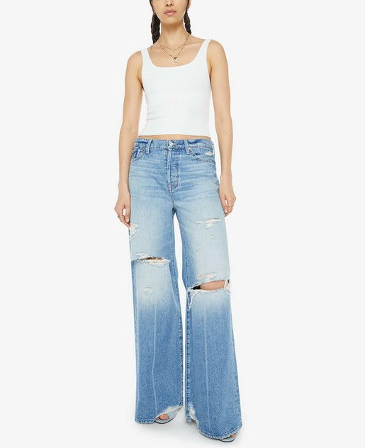 Mother The Ditcher Roller Sneak Jeans - IYKYK