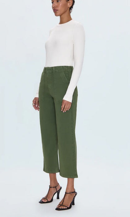 Pistola Sophia Wide Leg Utility Ankle Pants - Basil