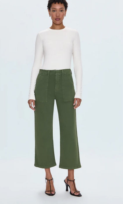 Pistola Sophia Wide Leg Utility Ankle Pants - Basil