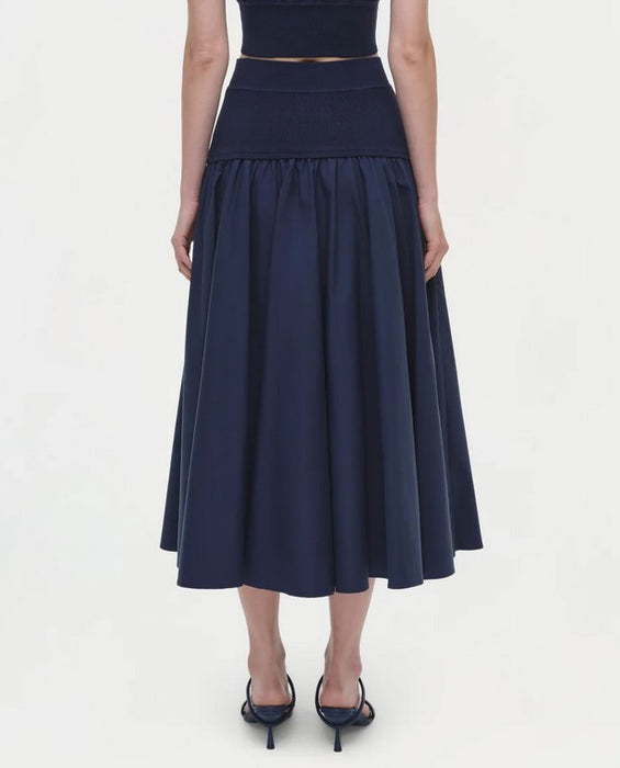 Simkhai Stella Pleated Skirt - Midnight