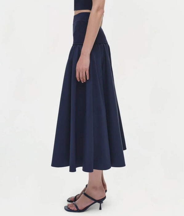 Simkhai Stella Pleated Skirt - Midnight