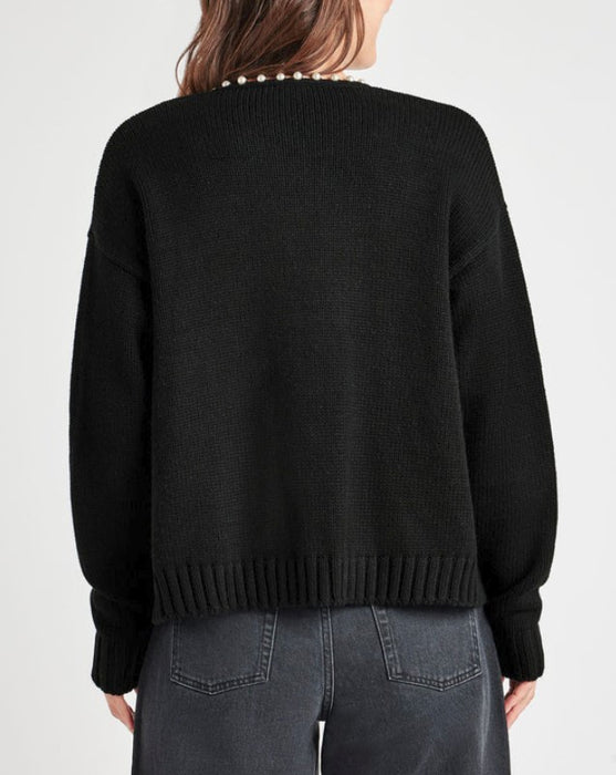 Splendid Emmy Pearl Cardigan - Black