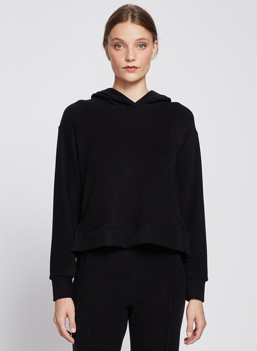 Stateside Honeyluxe Hoodie with Side Slits - Black