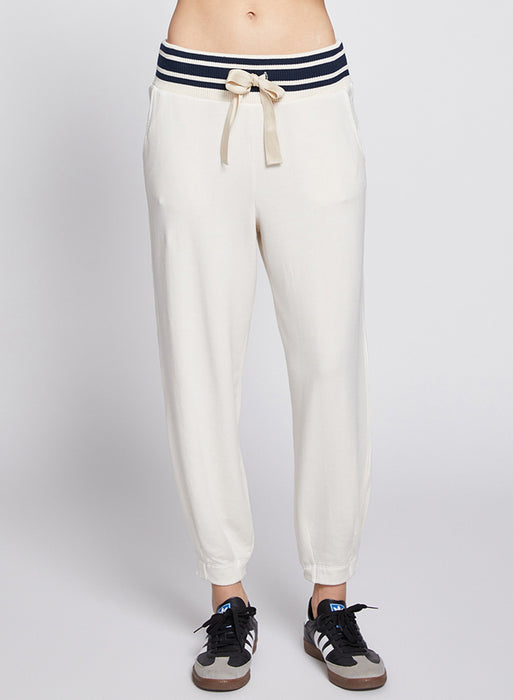 Stateside Softest Fleece Ribbed Pant - Cream