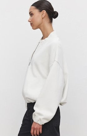 Velvet Genevieve Zip Up Sweatshirt - Ice