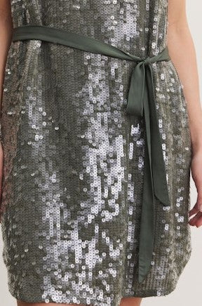 Velvet Katherine Sequin Dress - Gunmetal