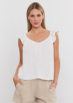 Velvet Stella Top - White