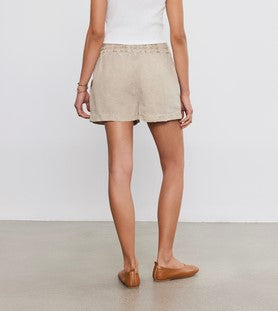 Velvet Sutton Linen Shorts - Bisque