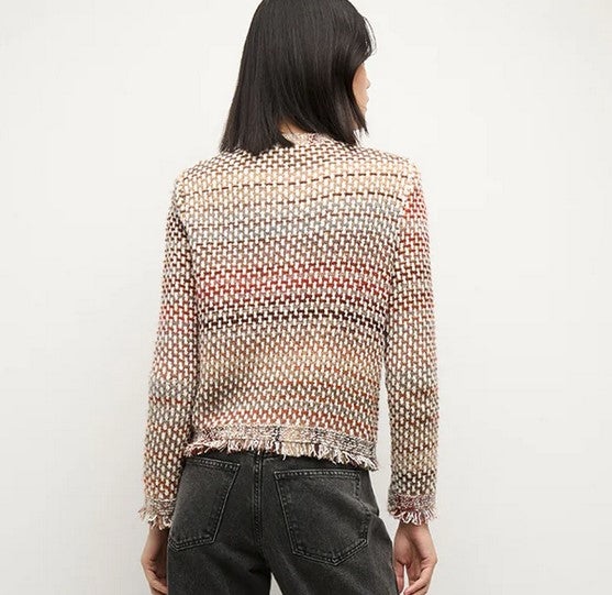 Veronica Beard Sariyah Knit Jacket - Red Multi