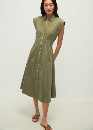 Veronica Beard Ruben Midi Dress - Stone Army